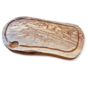 Olijfhouten borrelplank met gravering