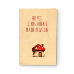 houtmeid houten kaart nieuw huis verhuisd