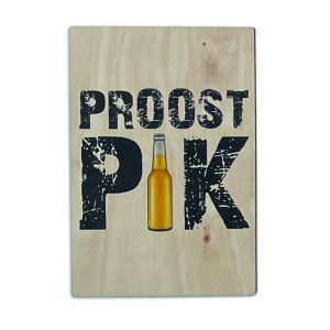 houtmeid houten kaart funny proost pik